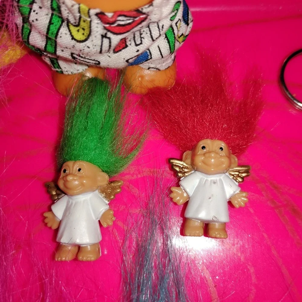 Vintage Troll Dolls‎ 90s Russ VTG Trolls  Lot Of 13 Angels Keychain Shorts